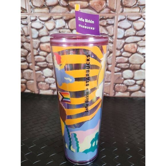 New Sofie Birkin + Starbucks Pride Month Exclusive Summer Sun Cup Tumbler 24 oz - Picture 3 of 6